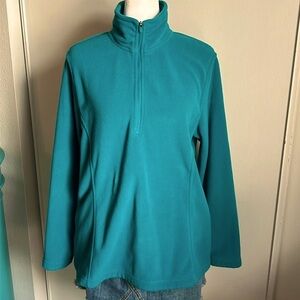 Land’s End Women’s Quarter Zip Pullover Long Sleeve Fleece Jacket